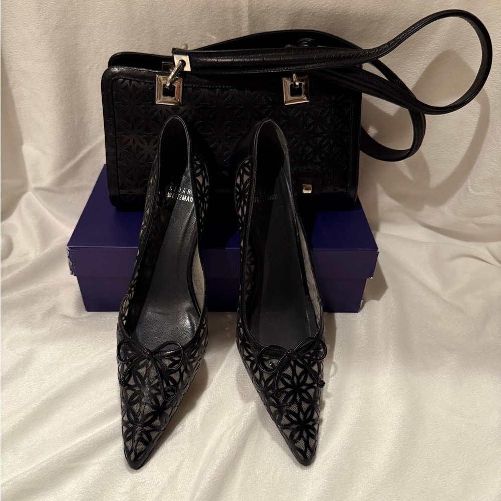 Vintage Y2K Stuart Weitzman Shoe and Matching Handbag Set